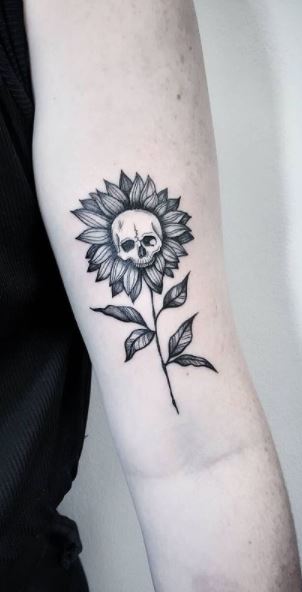 Tattoo uploaded by Cam Keane  Sunflower Skulls created from customers  imagination  Tattoodo