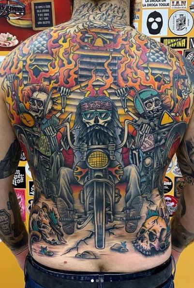 motorcycle in Old School Traditional Tattoos  Search in 13M Tattoos  Now  Tattoodo