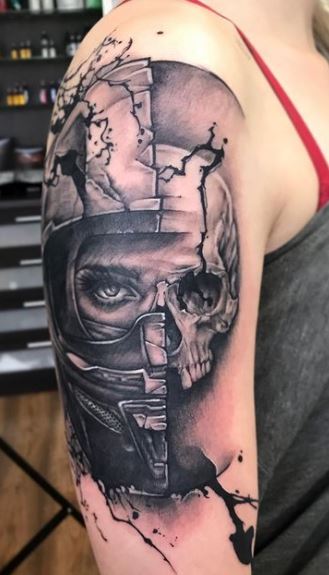 Update more than 86 bike helmet tattoo  thtantai2