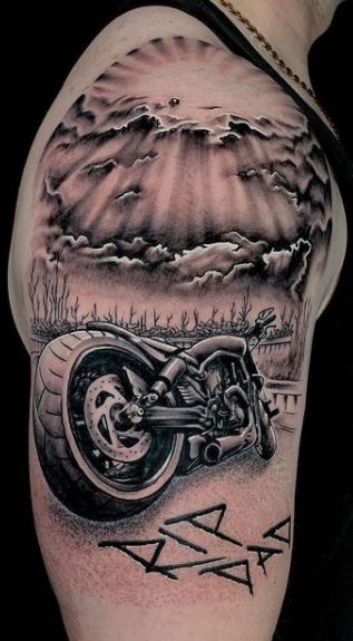 Top 66 motorcycle memorial tattoo super hot  incdgdbentre