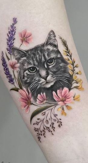 Maat Tattoo on Twitter Cat coverup cat tattoo flowers elegant  nihalnull nulltattooworks httpstcocnibW8FCVh  Twitter