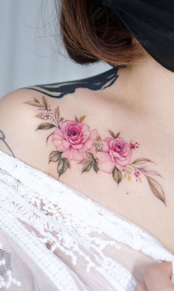 65 Amazing Collarbone Tattoos, Designs, Aftercare - Tattoo Me Now 65 Amazing Collarbone Tattoos, Designs, Aftercare - Tattoo Me Now