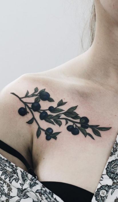 Not sure where to get a beautiful olive branch tattoo Try on collarbone