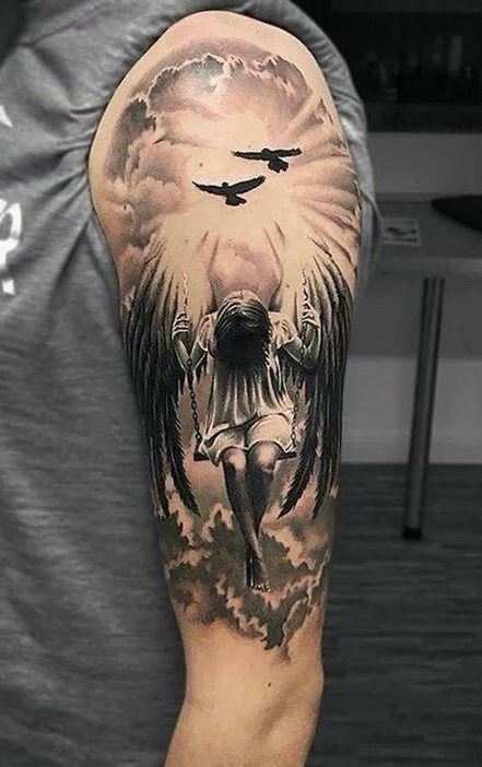 Pin by A Wen A Wen on Tattoos  Fallen angel tattoo Angel tattoo designs Angel  tattoo