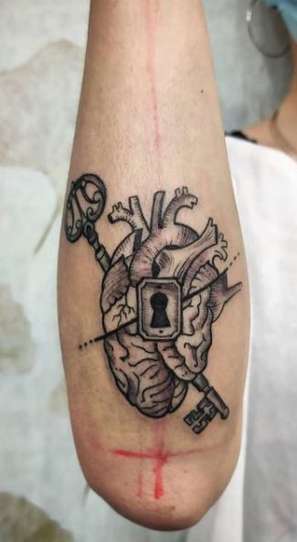 Tattoo uploaded by Rebecca Middleton  My tattoo which signofies that my  three children hold the keys to myheart  padlock heart key  keytomyheart  Tattoodo