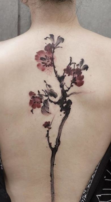 67 Refreshing Cherry Blossom Tattoos Ideas And Design For Beautiful Back   Psycho Tats