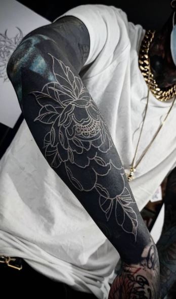 HEALED SLEEVES: WHITE ON BLACK. - Nathan Mould Tattoo