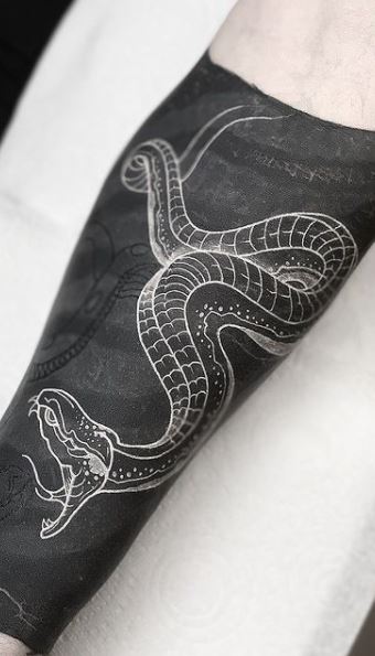 black tattoo sleeve with white inkTikTok Search