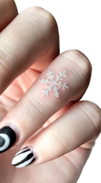 20 Simple and Beautiful Snowflake Tattoos