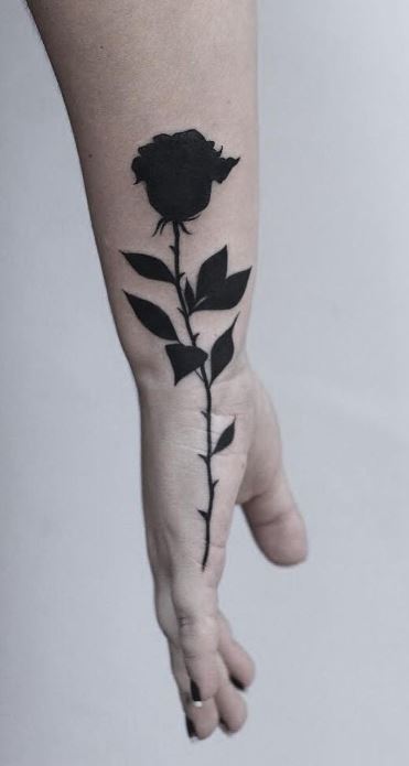 Inked Flowers  The Best Black Flower Tattoos  Article on Thursd