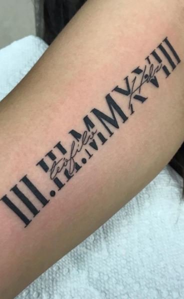 50 Sensational Roman Numeral Tattoos! - Tattoo Me Now