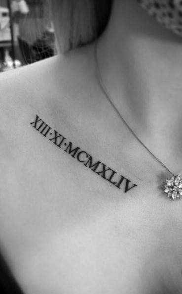 roman numerals 1995 tattoo