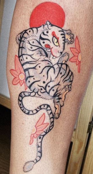 Dragon Fighting With Tiger Around Yin Yang Symbol Tattoo Illustration Stock  Illustration  Download Image Now  iStock