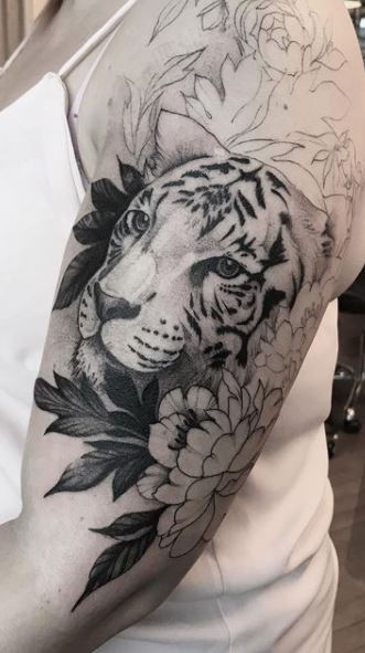 12 Best Tiger and Flower Tattoo Designs  PetPress