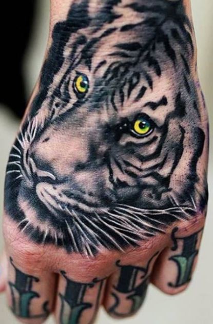 Details 93+ about japanese tiger hand tattoo super cool -  .vn