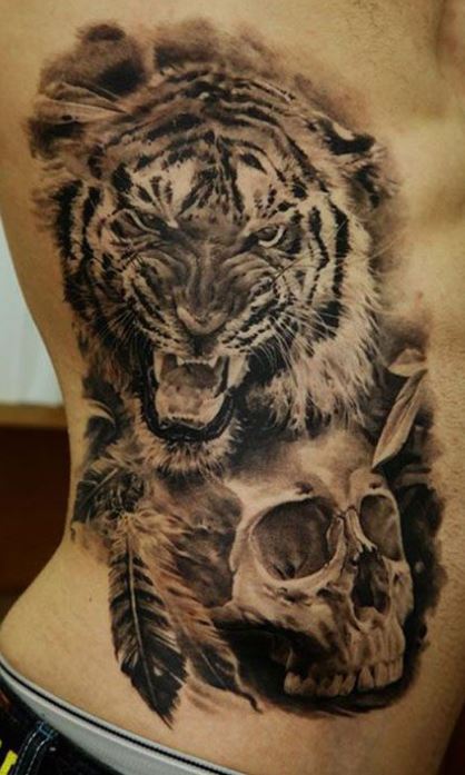 Image result for white tiger down a mountain tattoo  White tiger tattoo Japanese  tiger tattoo Tiger tattoo