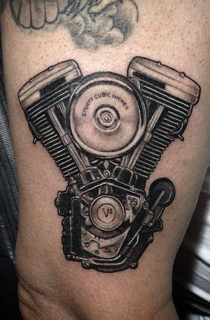 45 Mechanical Engine Tattoos