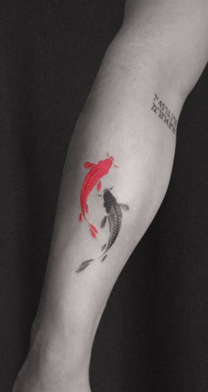 Fish abstract tattoo by Bumpkin Tattoo | Post 13326
