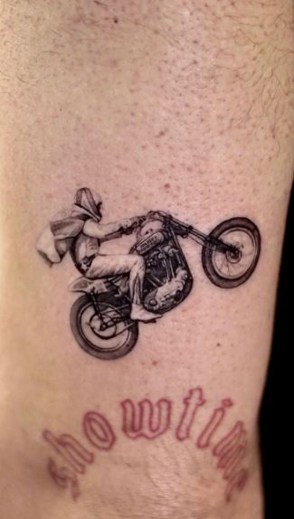 Royal enfield tattoo bike tattoo travel tattoo | Hand tattoos for guys, Arm  tattoos for guys, Cool forearm tattoos