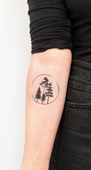 2 Pine Tree Temporary Tattoos Smashtat  Etsy