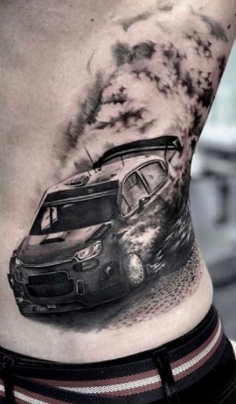 70 Car Tattoos For Men - Cool Automotive Design Ideas | Back tattoos for  guys, Tattoos for guys, Car tattoos