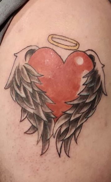 310 Angel Wings Heart Tattoos Silhouettes Illustrations RoyaltyFree  Vector Graphics  Clip Art  iStock
