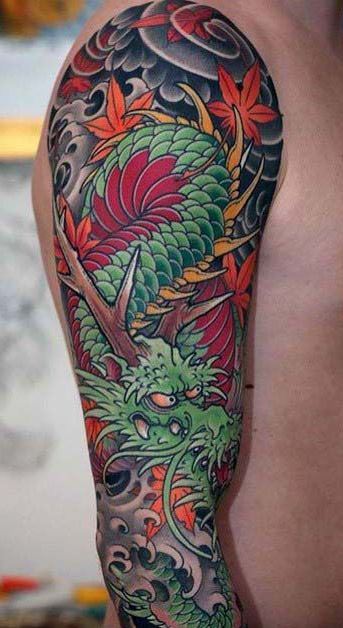 GunsArtwork...Tattoos At Gunpoint...Pune - Half Sleeve Japanese Koi  Tatt,..!! Some parts fresh and mostly healed,..!! 🤘 #japanesetattoo  #halfsleevetattoo #koi #carp #koitattoo #lotustattoo #chrysanthemumtattoo  #colortattoo #tatt #tattoos #tattooideas ...