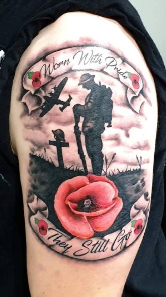 Lest We Forget  Poppy Flower Tattoo Design For Forearm By Ashley Jefferys