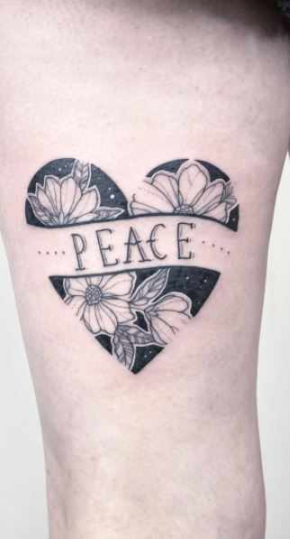 peace love and positivity logic  Cute tattoos for women Positivity  tattoo Self love tattoo