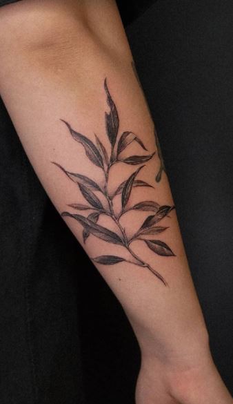 Sage plant by Mirabella at Goodbye Horses Tattoo in Morgantown WV  r tattoos