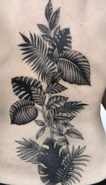 Jungle greenery tattoo by Shay Y  Tattoogridnet