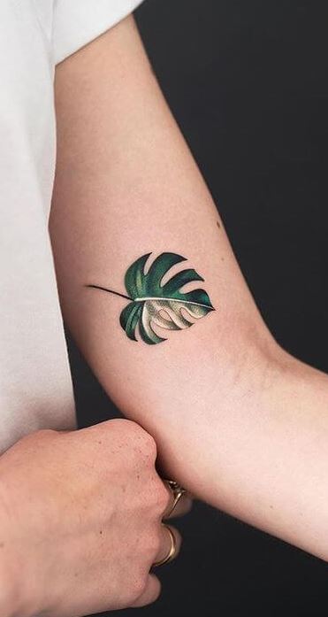 Autumn Small Watercolor Leaf Temporary Tattoo – MyBodiArt