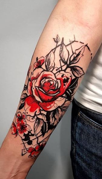 50 Beautiful Black and Red Tattoos, Designs & Ideas - Tattoo Me Now