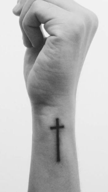 Quotes Tattoos  Men cross on side of hand tattoo   Facebook