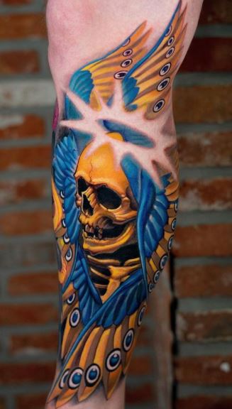 41 Unusual and Badass Skull Tattoos You Must See -DesignBump