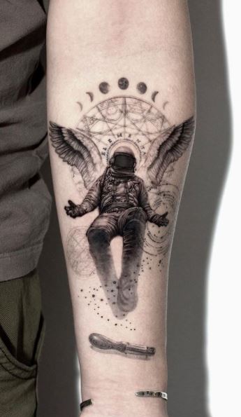 astronaut tattoo 