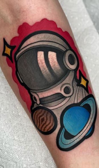 100 Astronaut Tattoo Designs For Men  Spaceflight Ideas