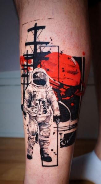 100 Astronaut Tattoo Designs For Men  Spaceflight Ideas