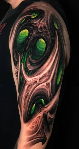 Biomechanical Forearm Tattoo