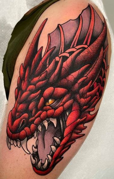 Top 121 Cool Upper Arm Tattoo Ideas in 2021  Dragon tattoo designs Dragon  tattoos for men Cool arm tattoos