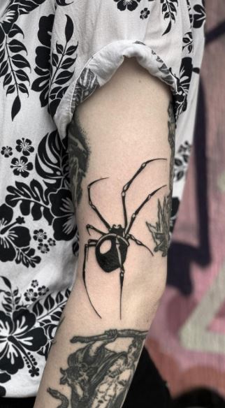 Horror Dark Spider Tattoo  Skull tattoo design Spider tattoo Sleeve  tattoos