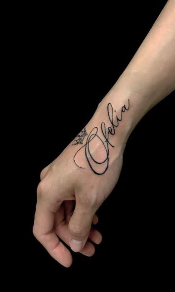 Emilio Baby Name Tattoo On Wrist