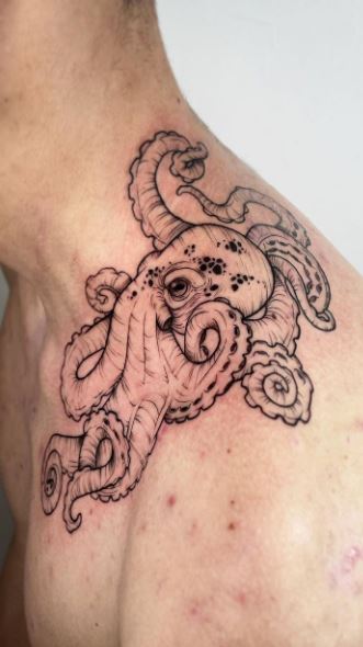 Octopus tattoo by Andrea Morales | Photo 27403