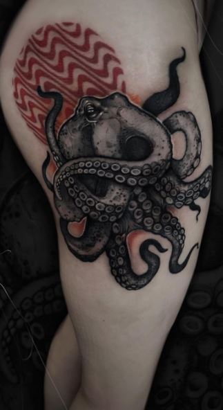 Octopus Skull cover up by Mattlock Lopes TattooNOW