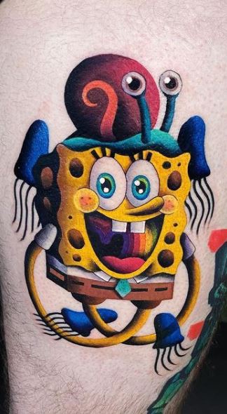 55 SpongeBob Tattoos For SpongeBob SquarePants Fans - Tattoo Me Now