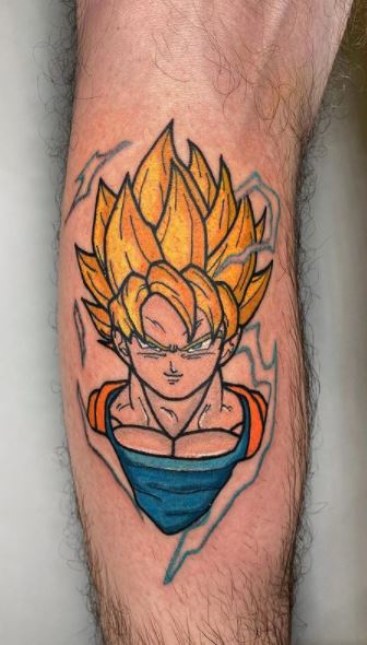 Super Saiyan Goku Anime Tattoo By Neil Tattoos