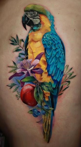Traditional cayman parrot by  Blue Dragon Tattoos 345  Facebook