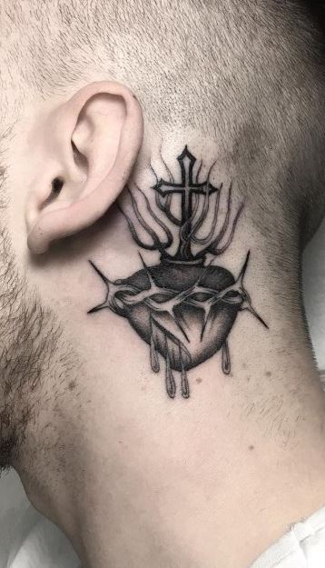 20 Mind Blowing Sacred Heart Tattoo Images With Meaning  Stylendesigns