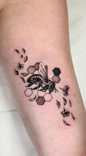 Hidden Meaning Behind Honeycomb Tattoo  Cool Designs  TattoosWin