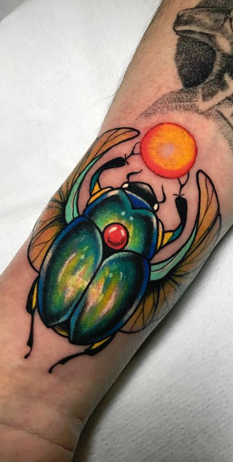 9 Beautiful Beetle Tattoo Designs And Ideas  Styles At Life